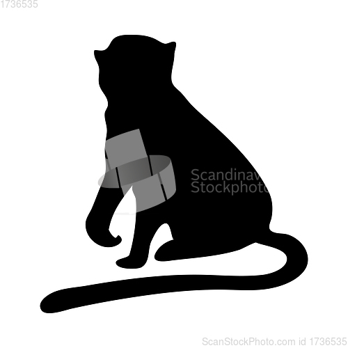 Image of Guenon ape silhouette