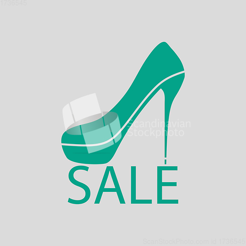 Image of High Heel Shoe On Sale Sign Icon