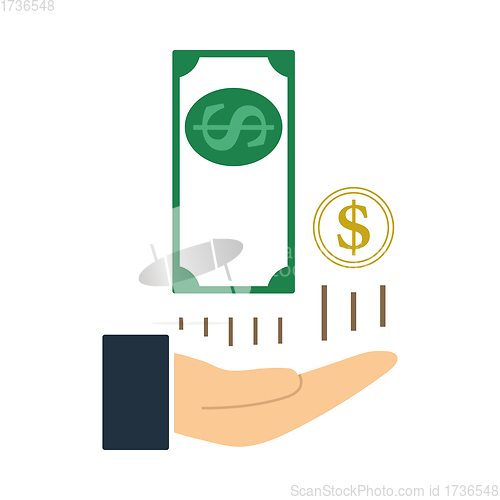 Image of Cash Back To Hand Icon