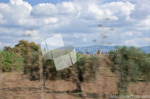 Image of fields motion blur