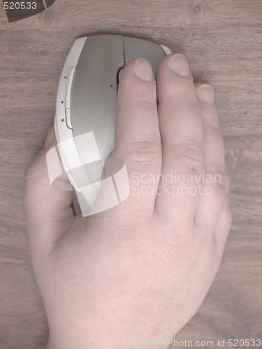 Image of Business concept - Human hand using computer mouse