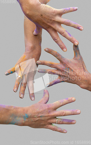 Image of colorful hands