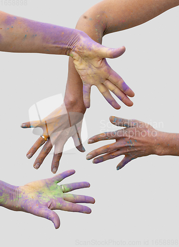 Image of colorful hands