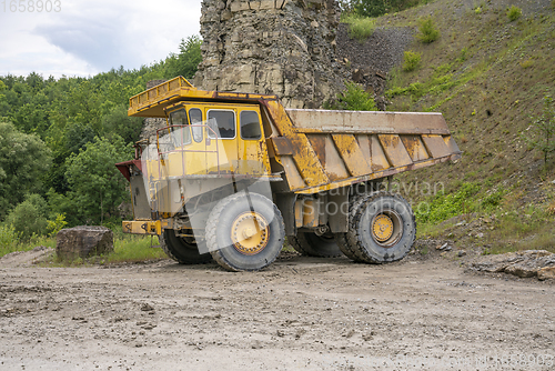 Image of yellow haul truck