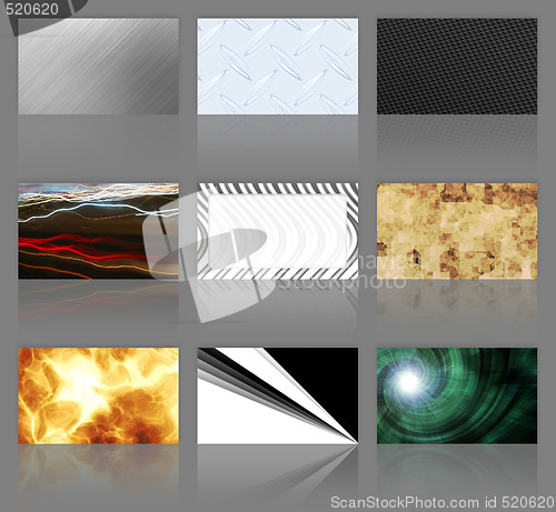 Image of Nine Business Cards Assortment