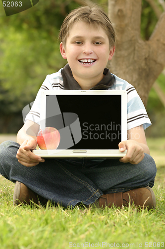 Image of Child Holding Laptop