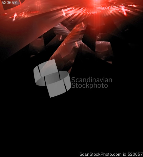 Image of Shattered Red Abstract