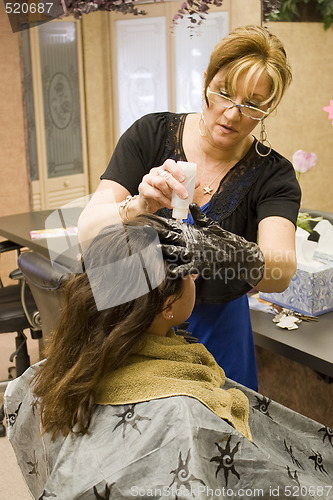 Image of Hairdresser with Client