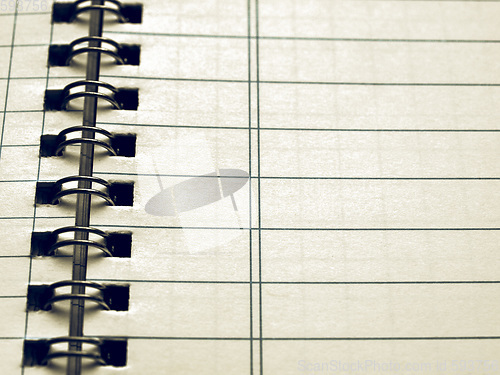 Image of Vintage looking Blank notebook page