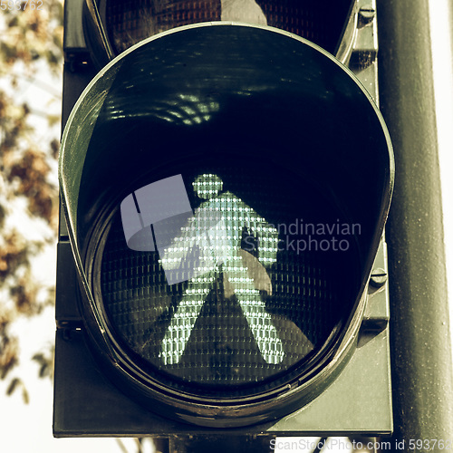 Image of Vintage looking Green light