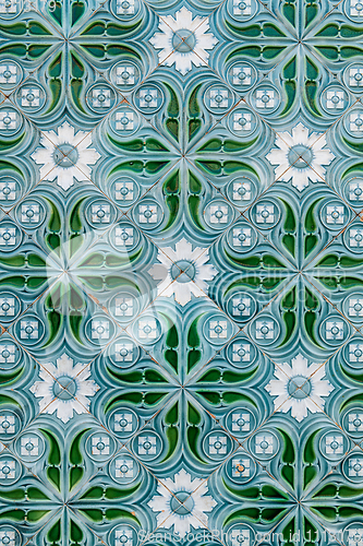 Image of Traditional Portuguese glazed tiles