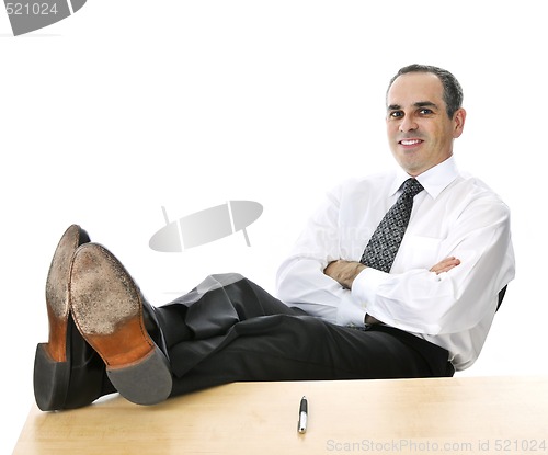 Image of Relaxing businessman