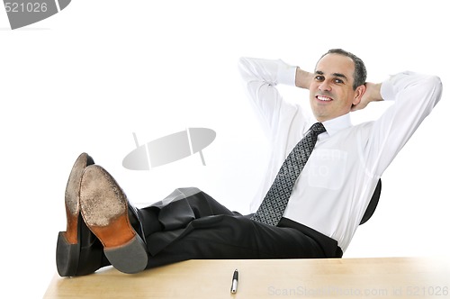 Image of Relaxing businessman