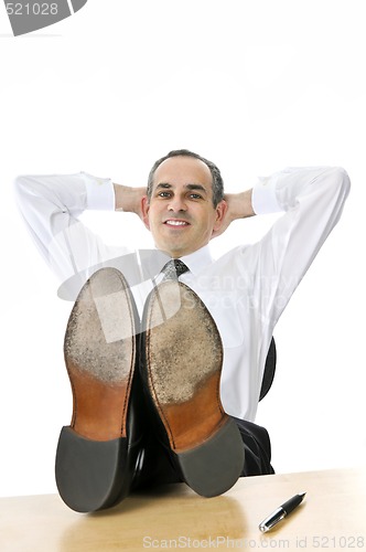 Image of Relaxing businessman