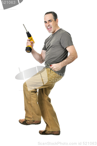 Image of Handyman with a drill and wire cutters