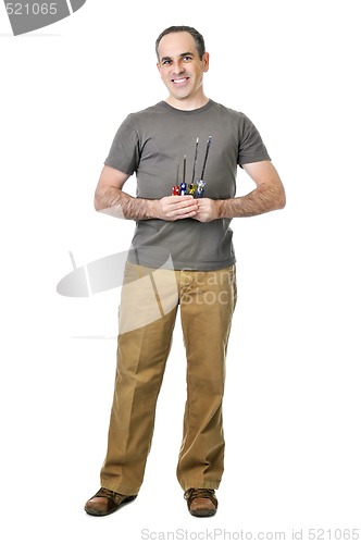 Image of Handyman with screwdrivers