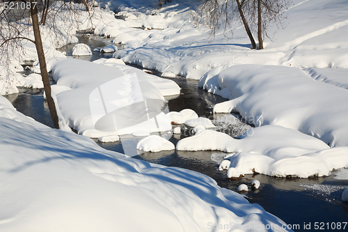 Image of Winter river landscape