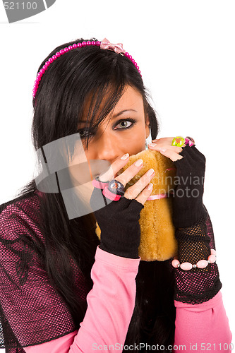 Image of EMO girl with toy