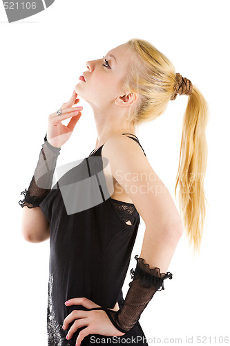 Image of Blonde profile portrait