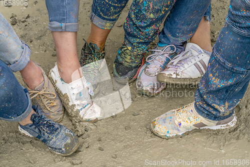 Image of shoes and dirt