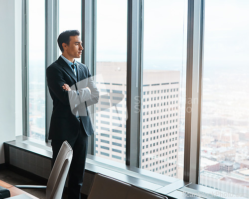 Image of Dream bigger. mature businessmen working in a corporate office.