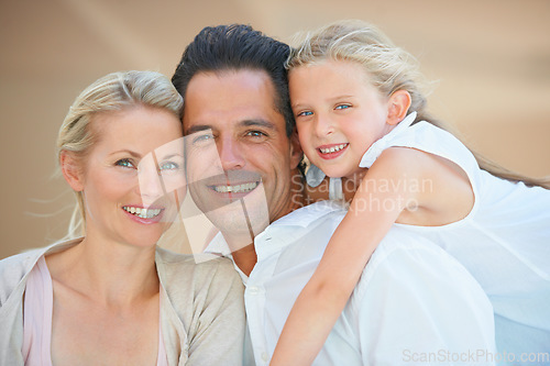 Image of Time spent together means so much. Two delighted parents spending time with their adorable daughter.