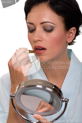 Image of Applying lipstick