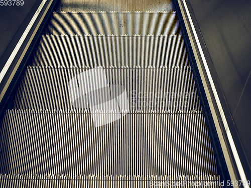 Image of Vintage looking Escalator stair