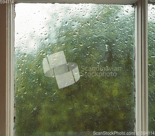Image of Wet window pane