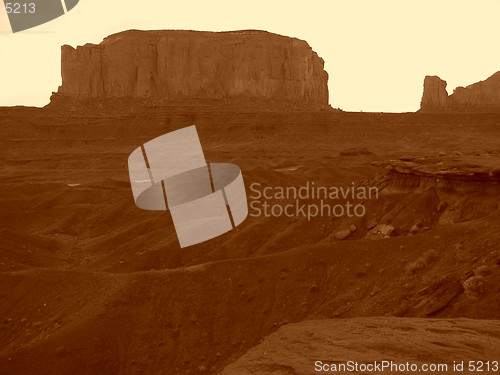 Image of Mountain in Desert