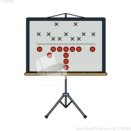 Image of American Football Game Plan Stand Icon