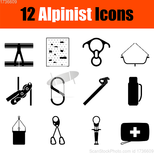 Image of Alpinist Icon Set