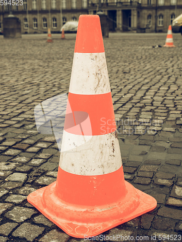 Image of Vintage looking Traffic cone