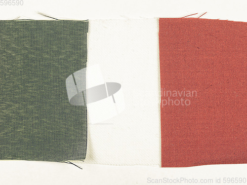 Image of Vintage looking Flag of Italy