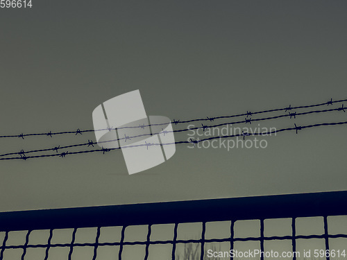 Image of Vintage looking Barbed wire