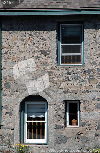 Image of Stone wall & windows