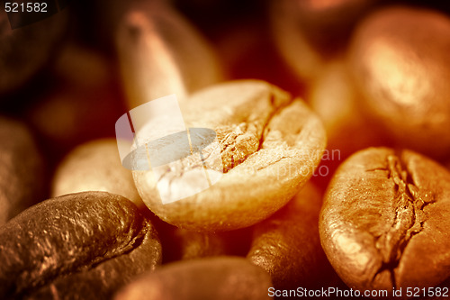 Image of Fragrant fried coffee beans 