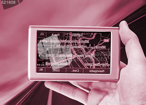 Image of GPS in a man hand