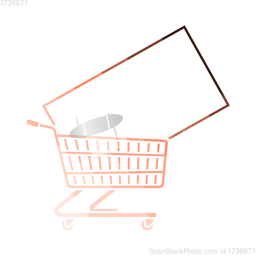 Image of Shopping Cart With TV Icon