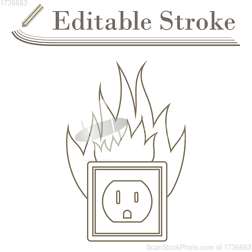 Image of Electric Outlet Fire Icon