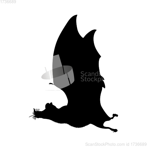 Image of Leaf-Bearing Bat Silhouette