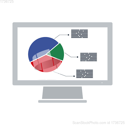 Image of Monitor With Analytics Diagram Icon