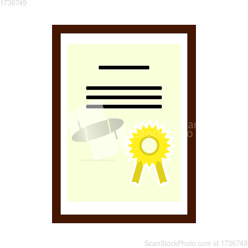 Image of Certificate Under Glass Icon