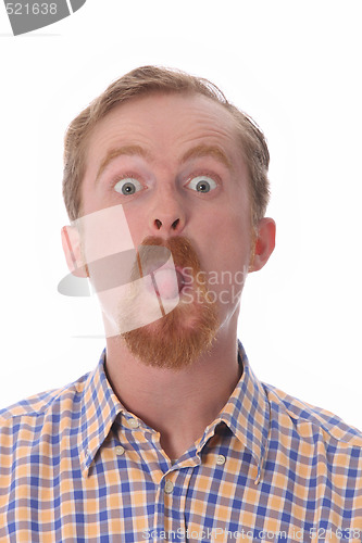 Image of man showing his tongue