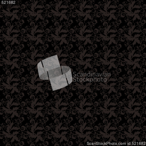 Image of black floral tile