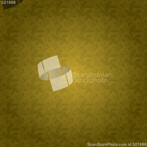 Image of golden floral tile