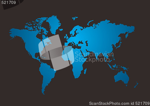 Image of world map shine