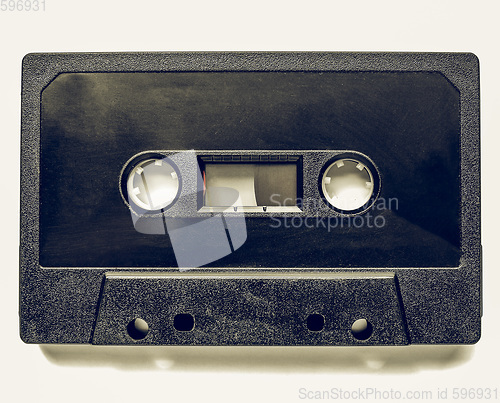 Image of Vintage looking Black tape cassette