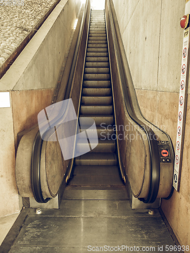 Image of Vintage looking Escalator