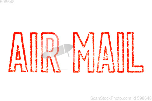 Image of Air mail stamp isolated